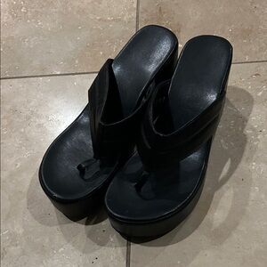 Elegant Black Women's Platform Sandals